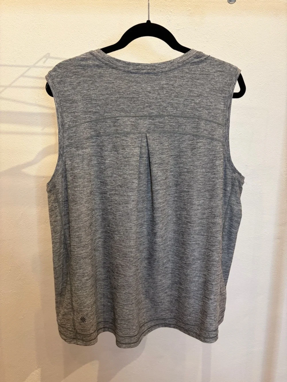 Athleta Heather Gray Muscle Tank with Wide Arm Openings - Picture 2 of 4